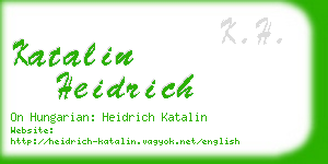 katalin heidrich business card